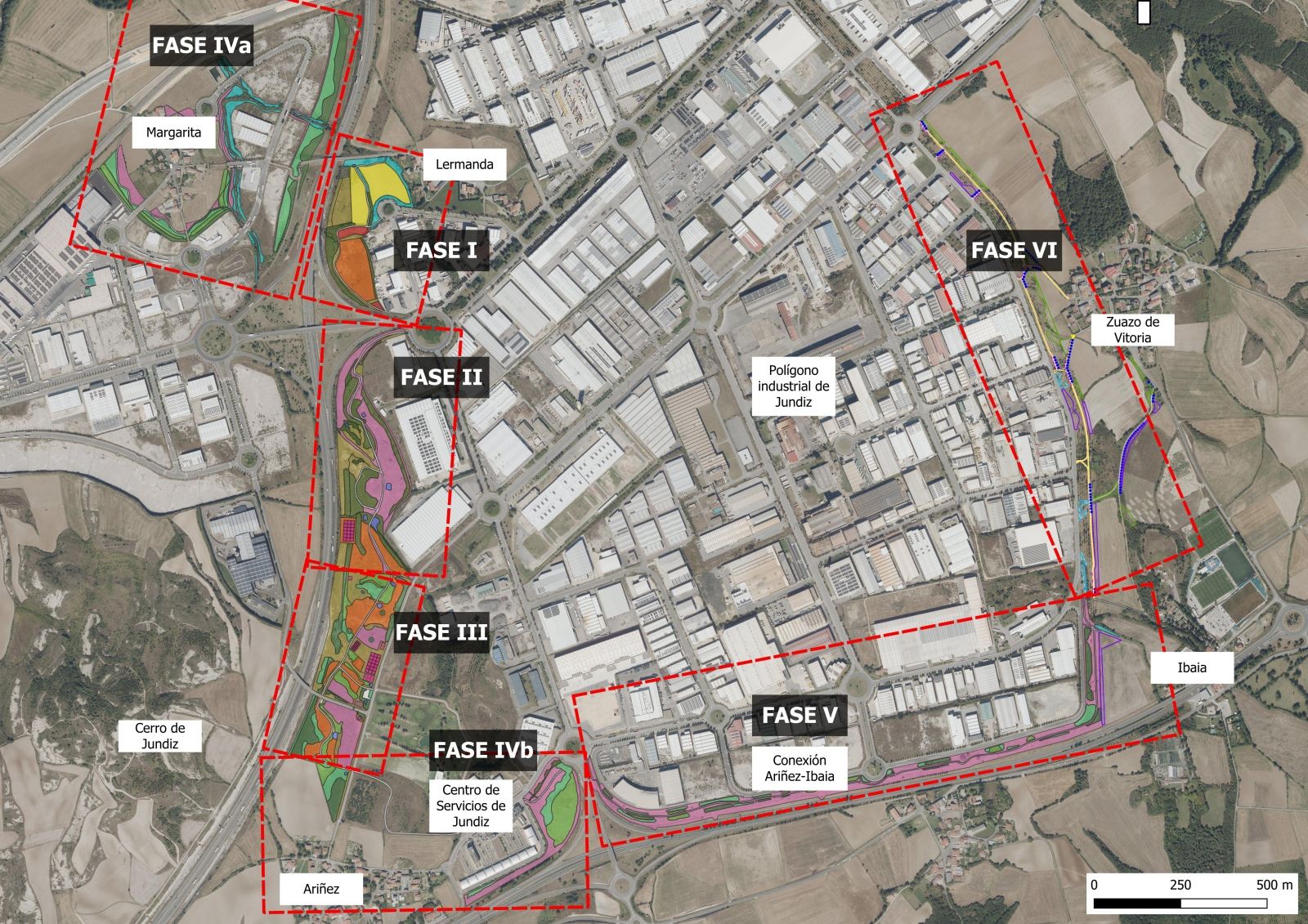 Mapa global de todas las actuaciones de Mendebaldea.