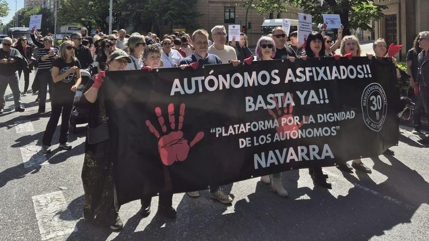 Autónomos asfixiados reivindican sus derechos en Navarra