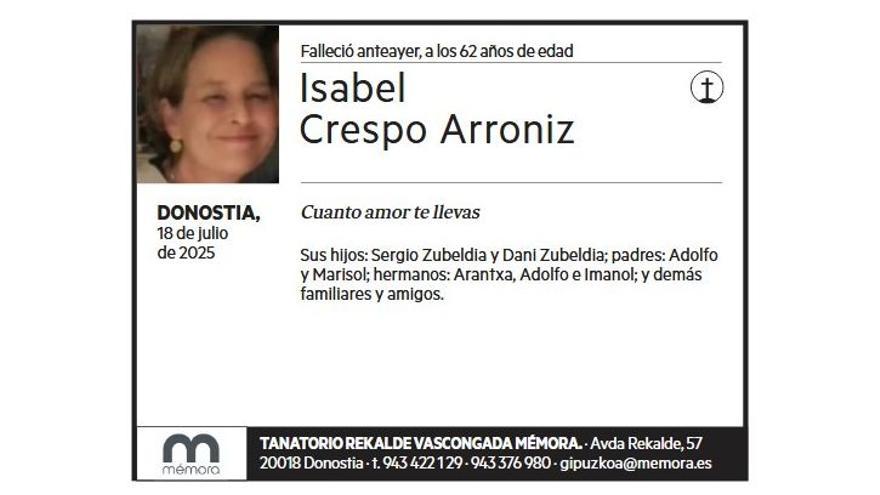 ISABEL CRESPO ARRONIZ