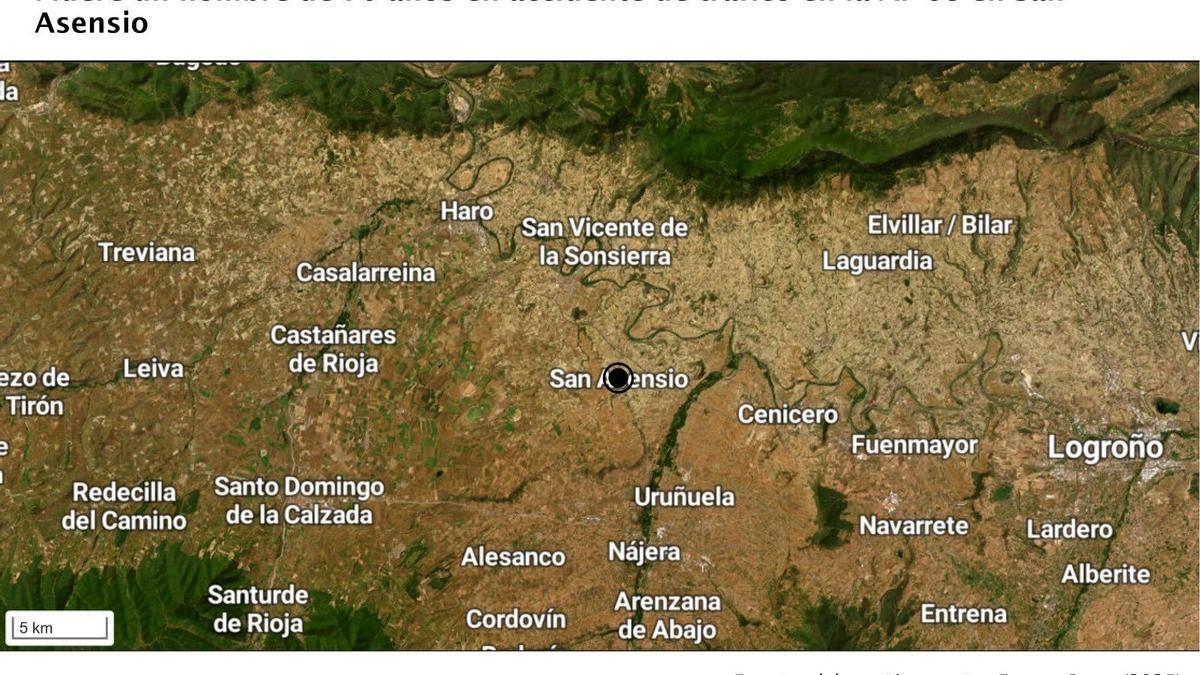 Mapa de la situación de San Asensio, municipio de La Rioja