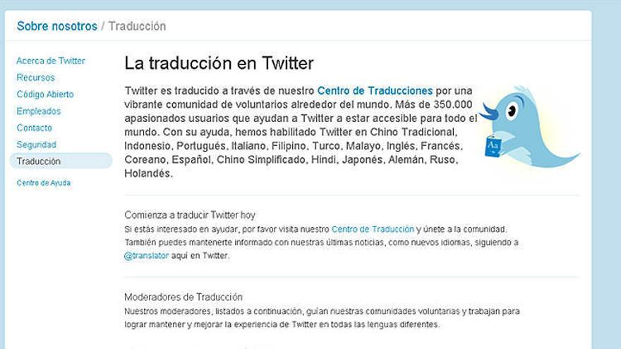 Twitter ha logrado que miles de usuarios colaboren en el servicio de traducción.
