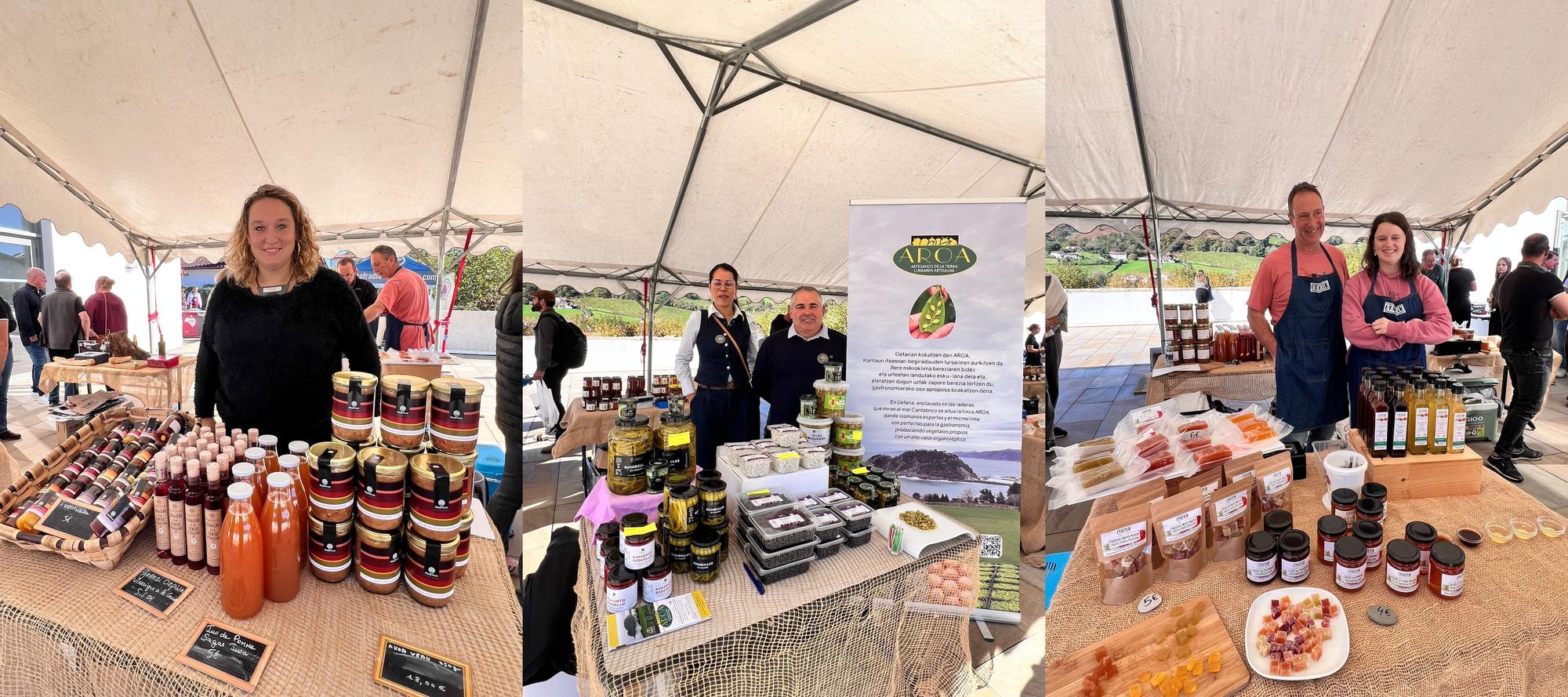 Algunos de los productores locales que mostraron su trabajo.