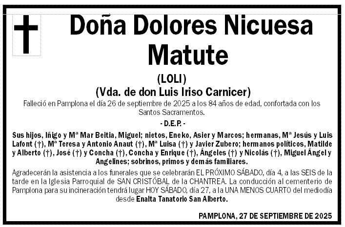 Dolores Nicuesa Matute