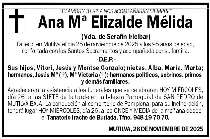 Ana Mª Elizalde Mélida