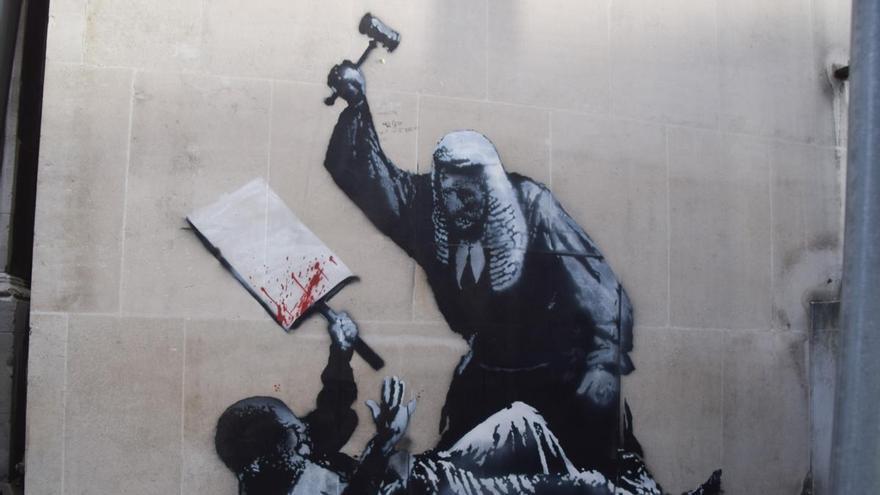 Denuncian el nuevo mural de Banksy por daño criminal