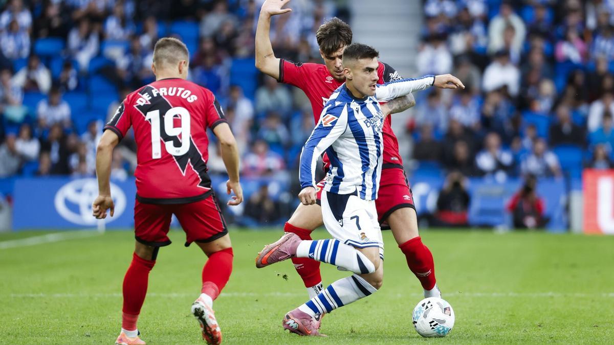 Ander Barrenetxea, en el encuentro ante el Rayo.