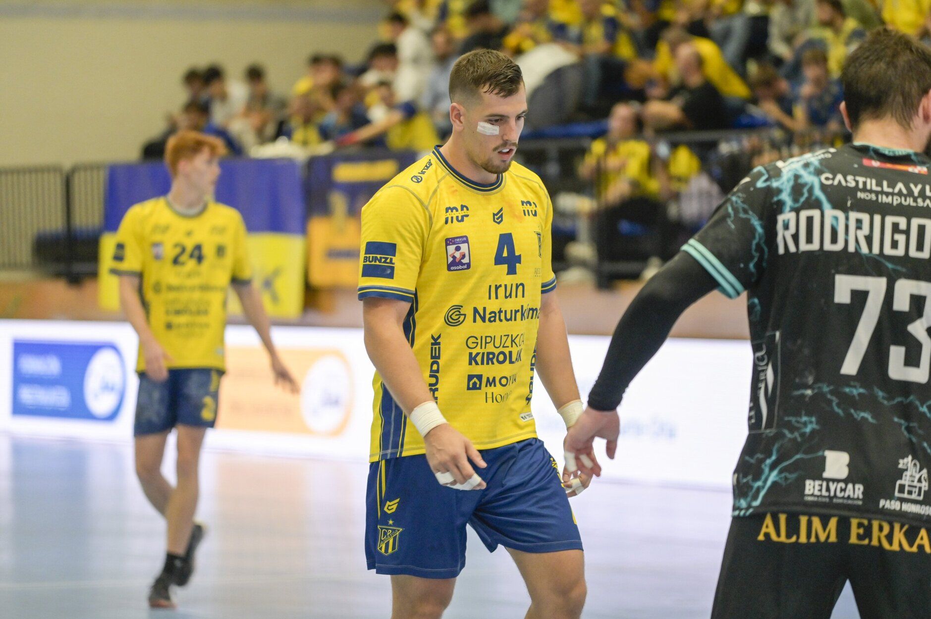El jugador del Irudek Bidasoa Irun Marko Jevtic, en el duelo ante el Ademar de León en Artaleku