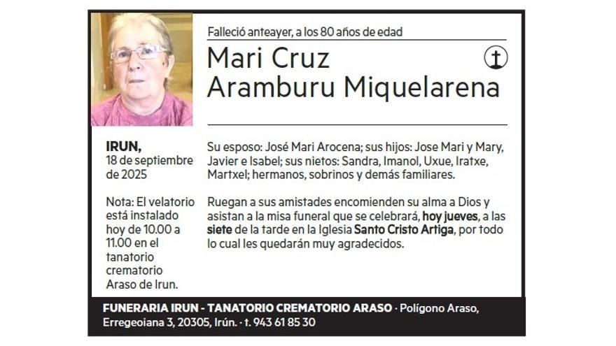 MARI CRUZ ARAMBURU MIQUELARENA