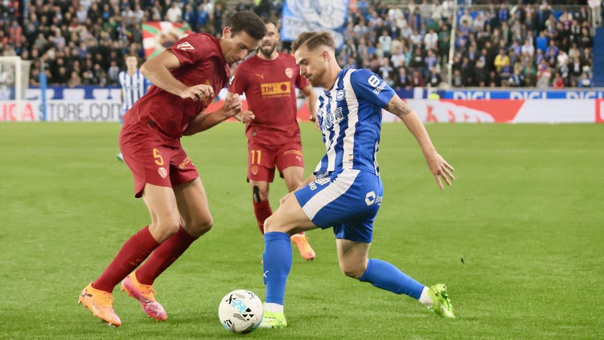 Toni Martínez, en el último partido ante el Valencia