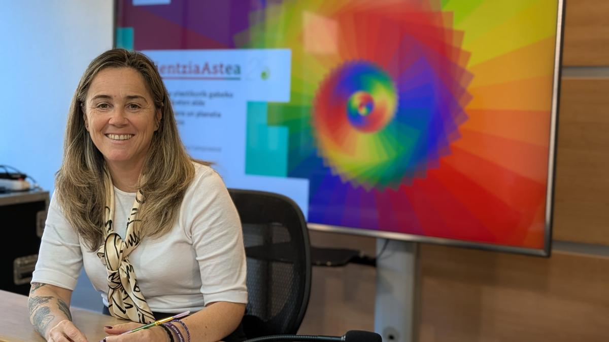 Nerea Cantero en la presentación de Zientzia Astea
