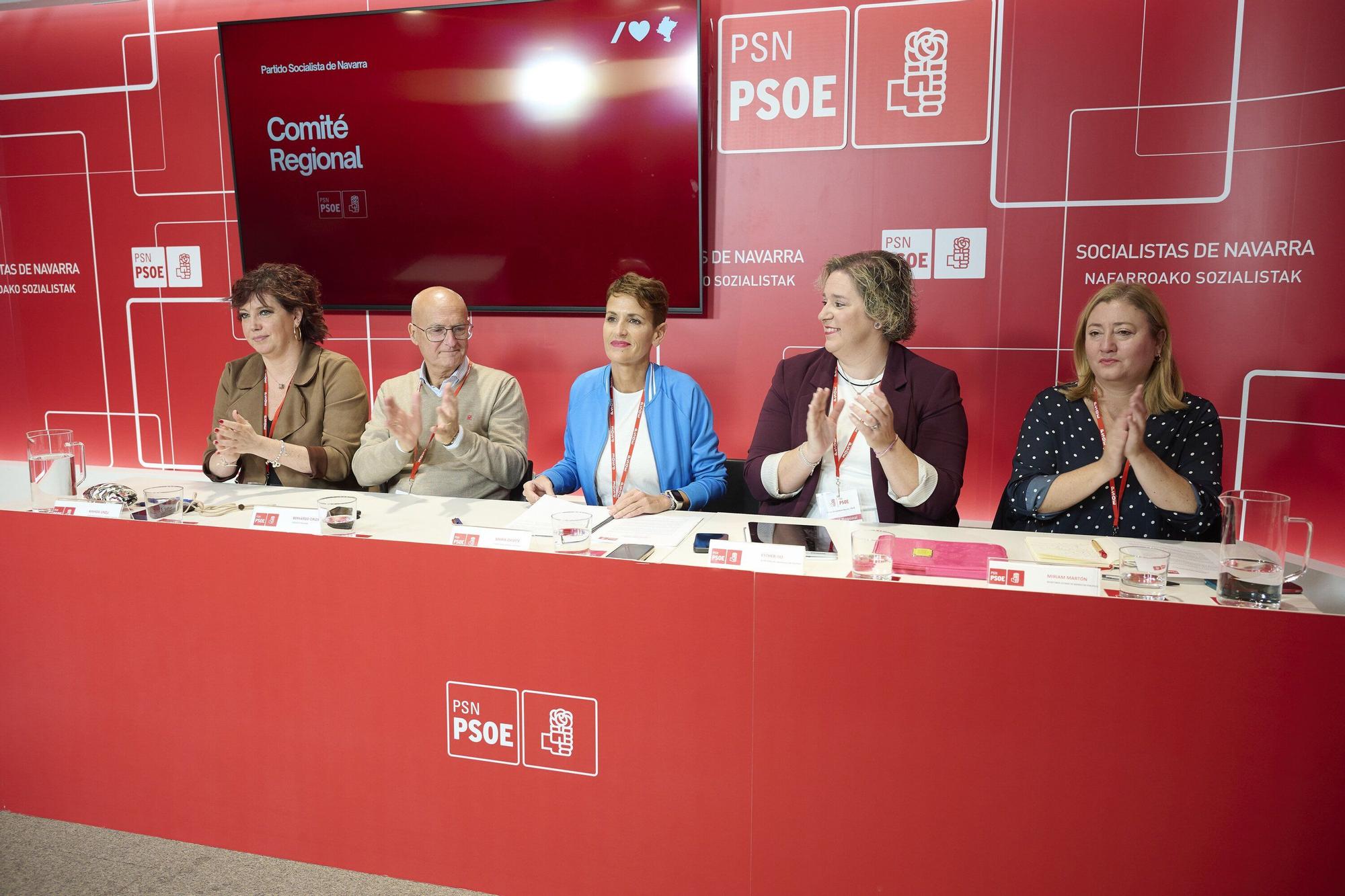 Fotos del Comité Regional del PSN-PSOE en Pamplona