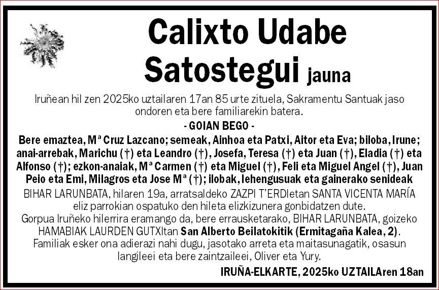Calixto Udabe Satostegui
