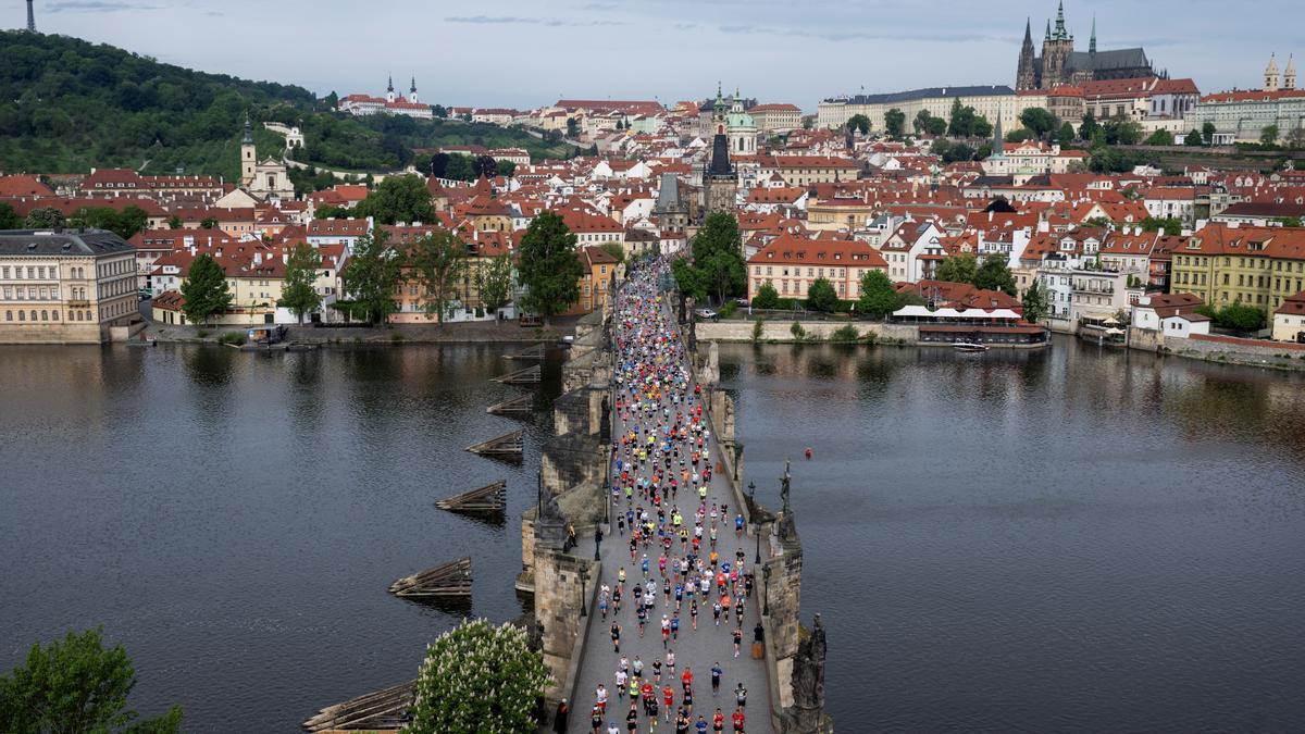 Un evento deportivo en la ciudad de Praga