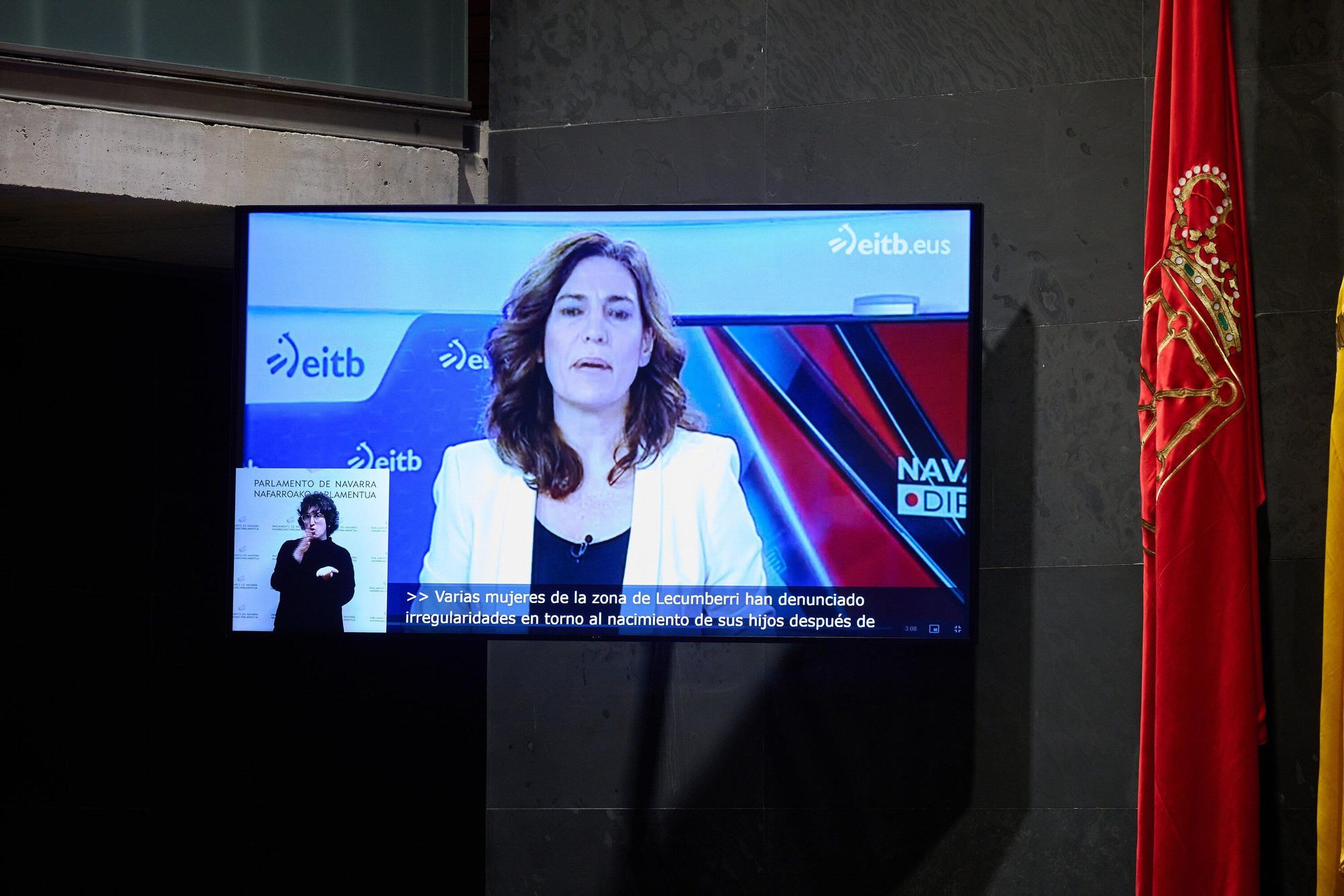 Fotos del pleno del Parlamento de Navarra este jueves, 18 de septiembre