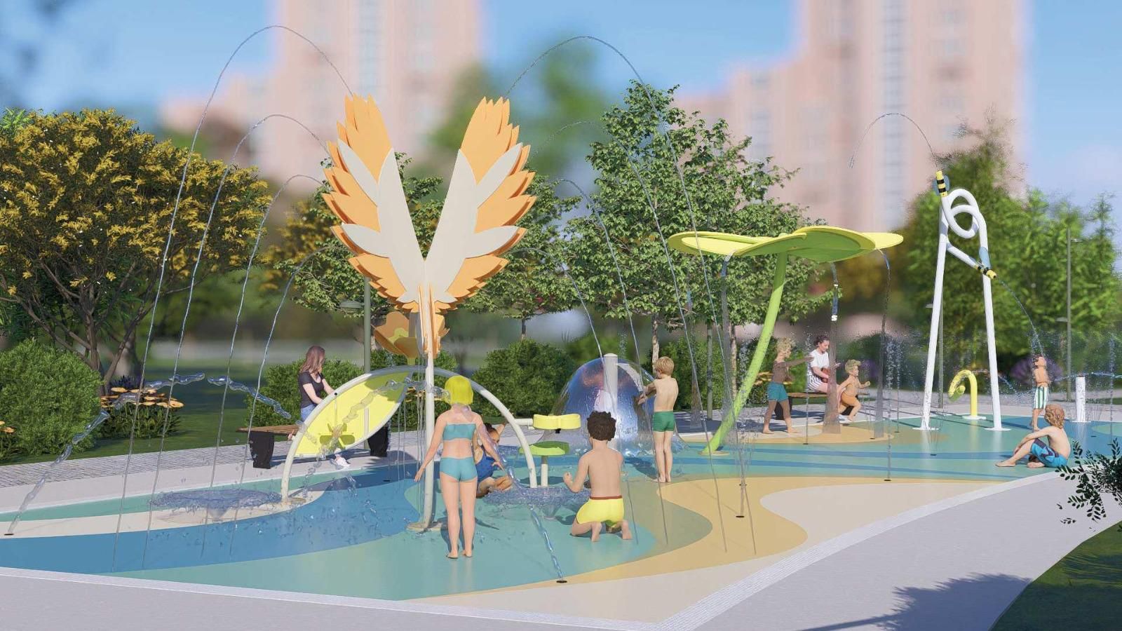Así será la zona de juegos de agua de Barakaldo