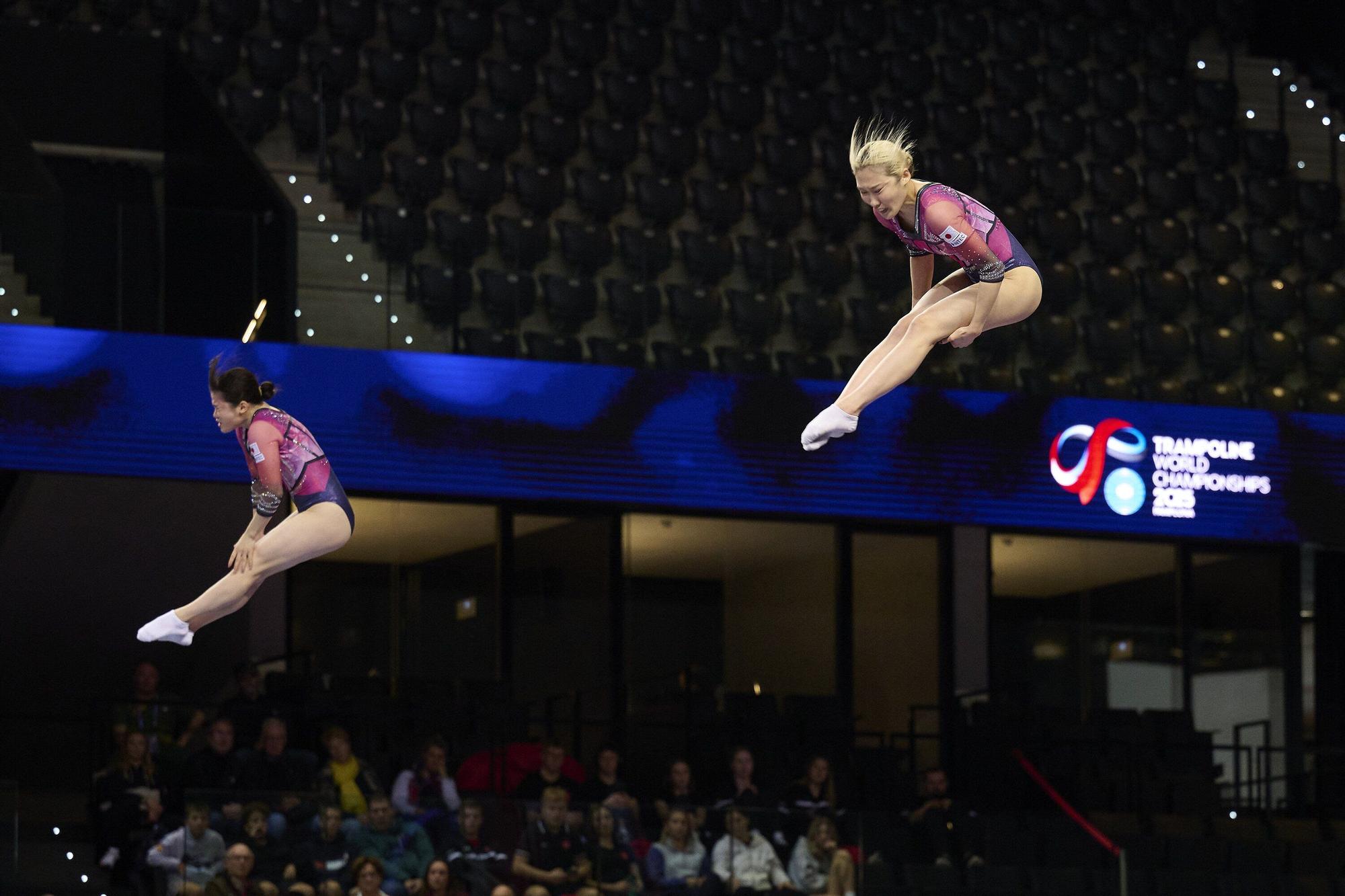 Las fotos más espectaculares del Mundial de gimnasia de trampolín en Pamplona