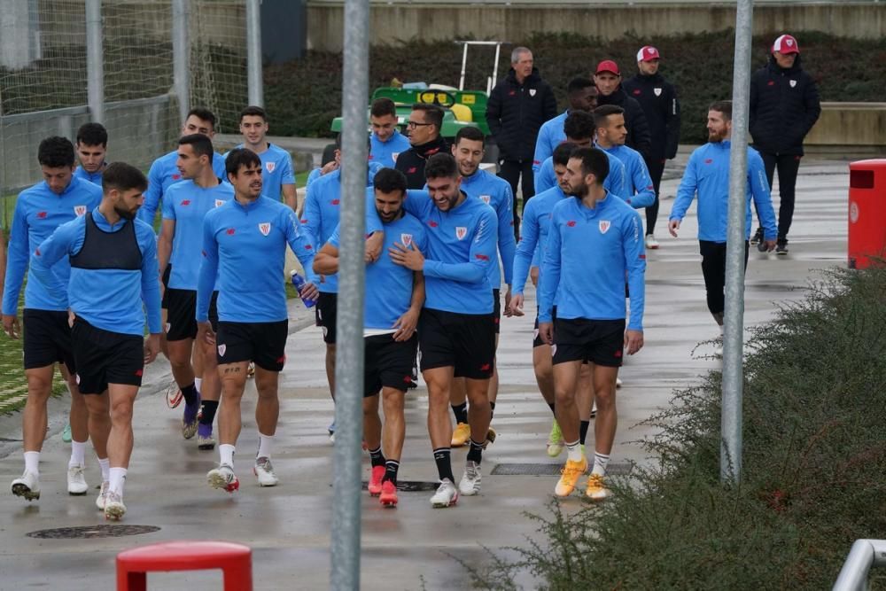 Entrenamiento del Athletic en Lezama.