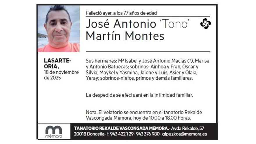 JOSE ANTONIO MARTIN MONTES