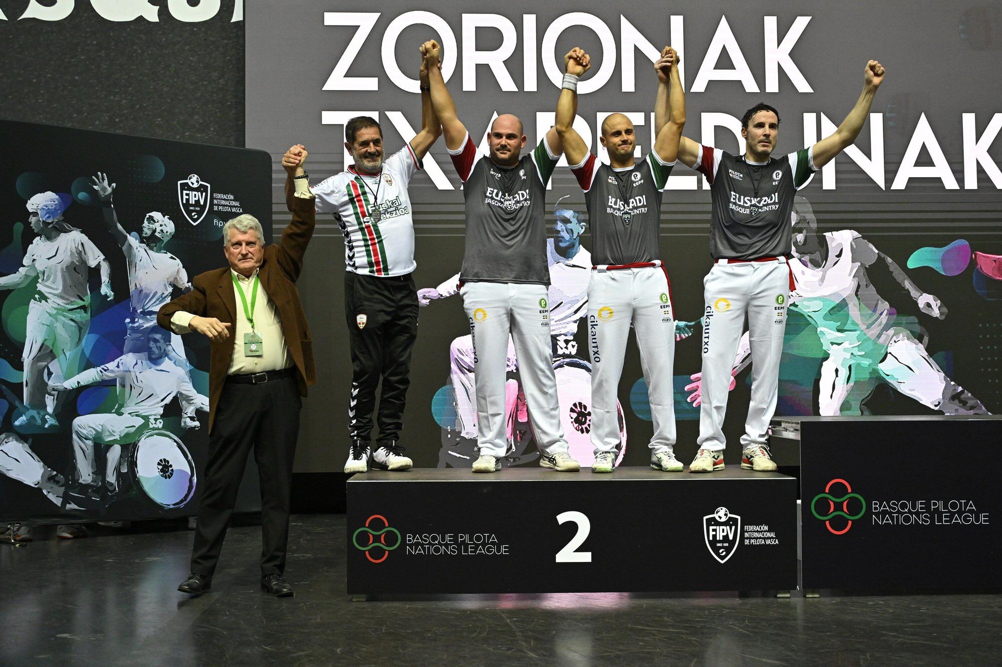 En imágenes: Final de pala corta de la Liga de Naciones de 36 metros entre Euskal Selekzioa y Francia