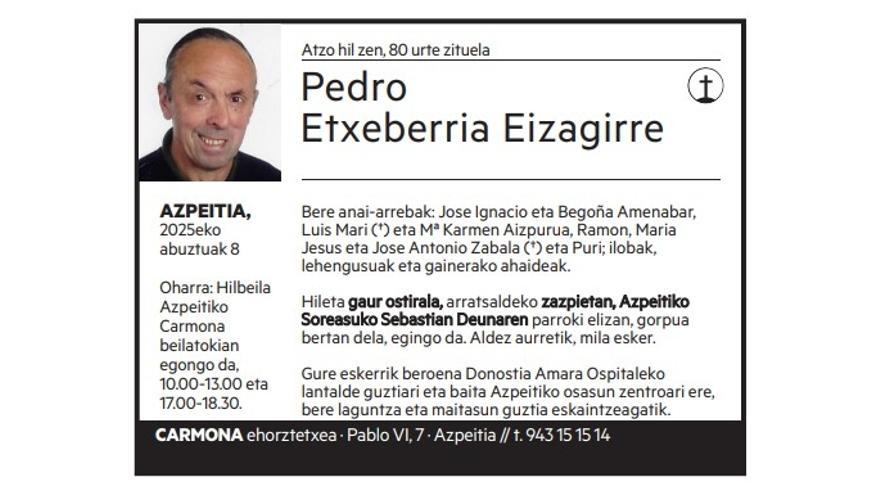 Pedro Etxeberria Eizagirre