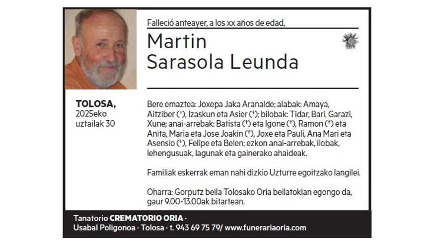MARTIN SARASOLA LEUNDA