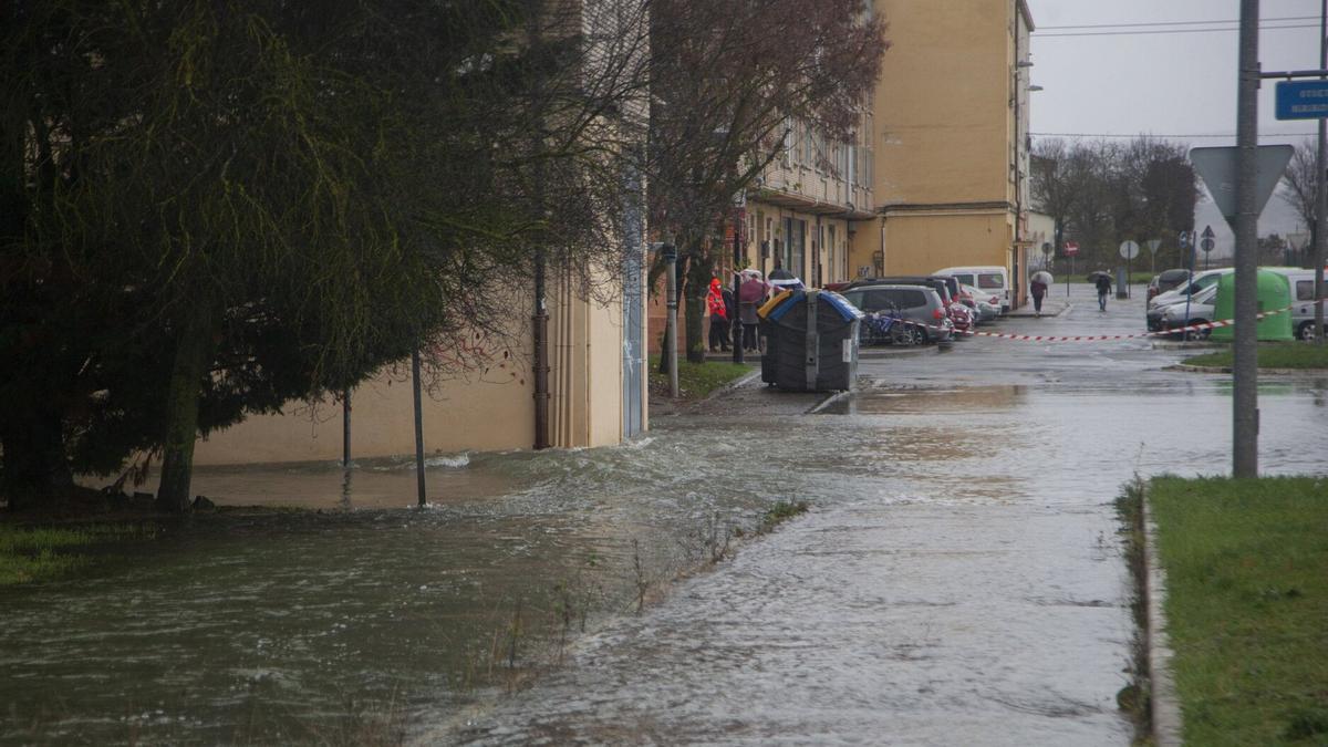 La localidad de Asteguieta afectada por las fuertes lluvias en diciembre de 2021.