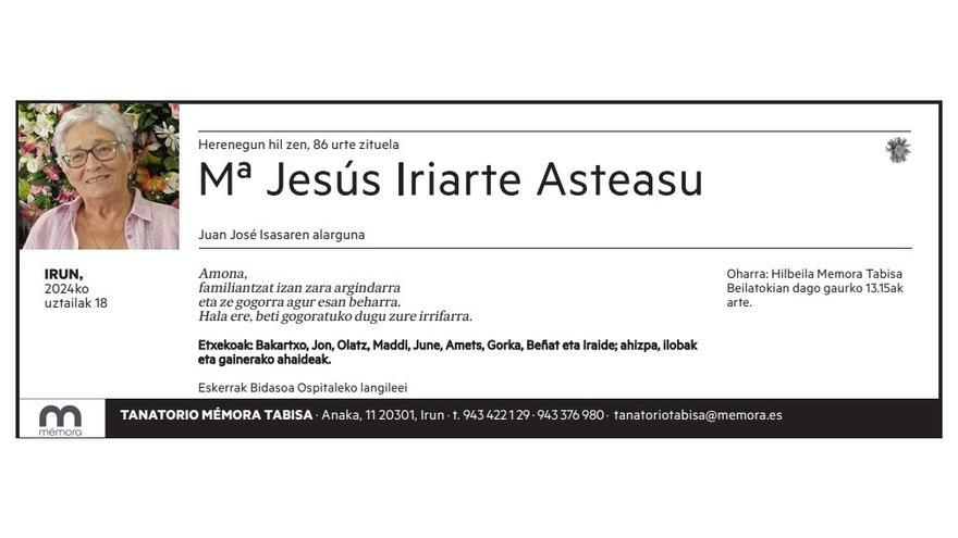 Mª JESUS IRIARTE ASTEASU