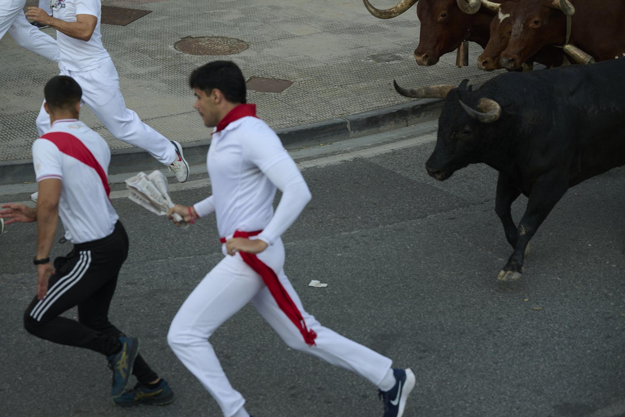 Fotos del segundo encierro de fiestas de Tafalla 2025