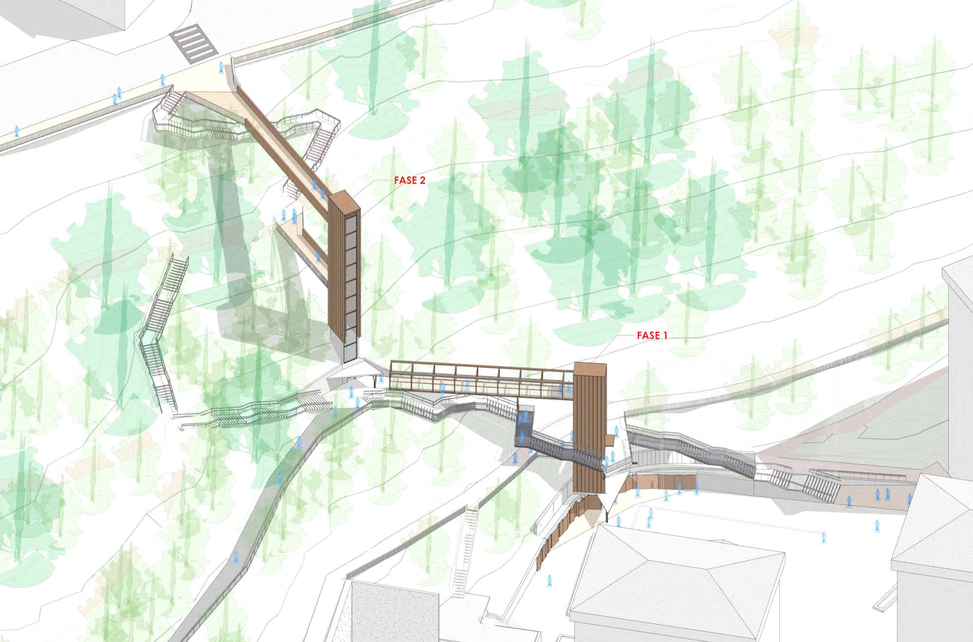 Plano que muestra las dos fases