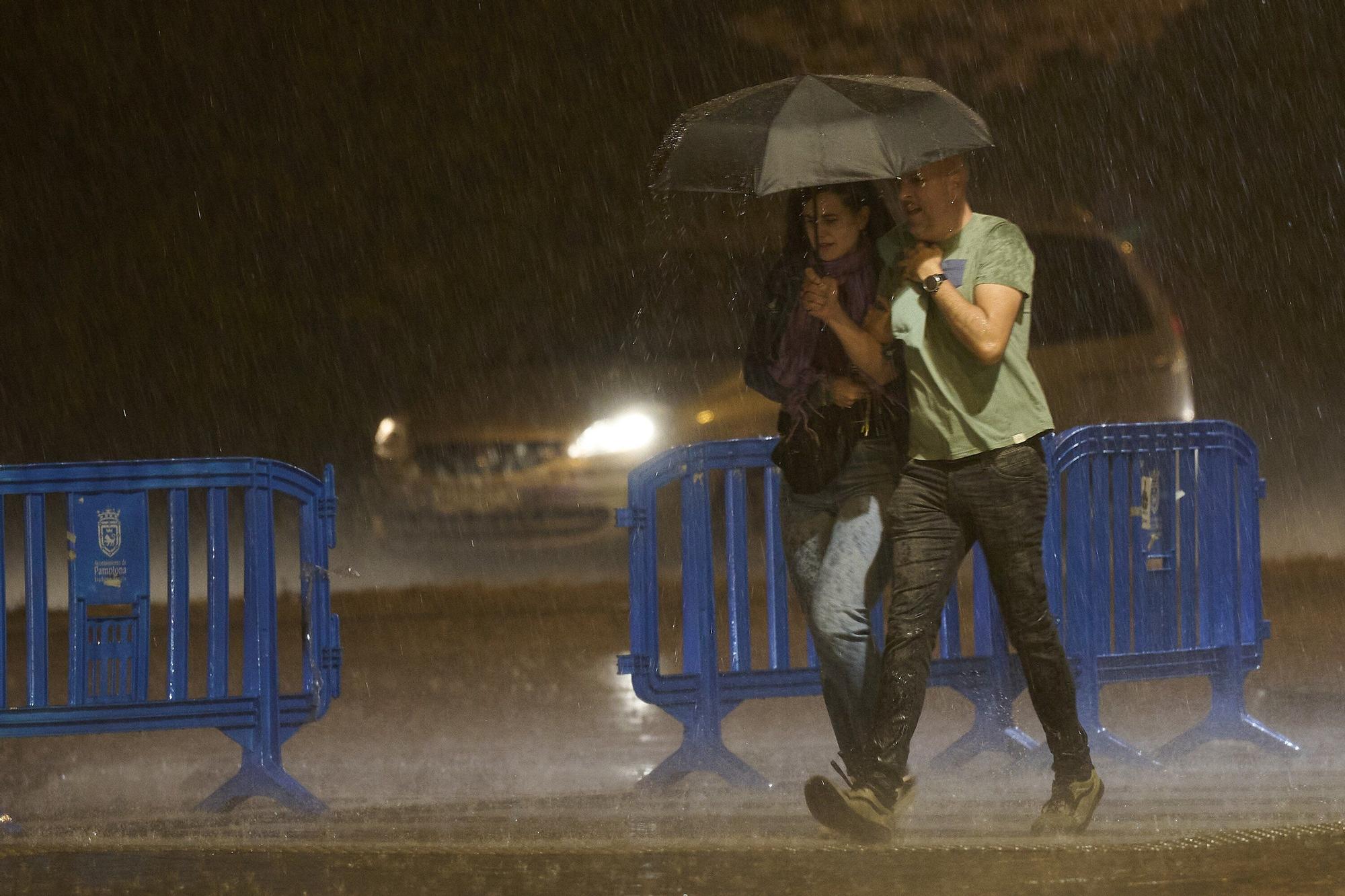 Tormenta en Pamplona y la Comarca