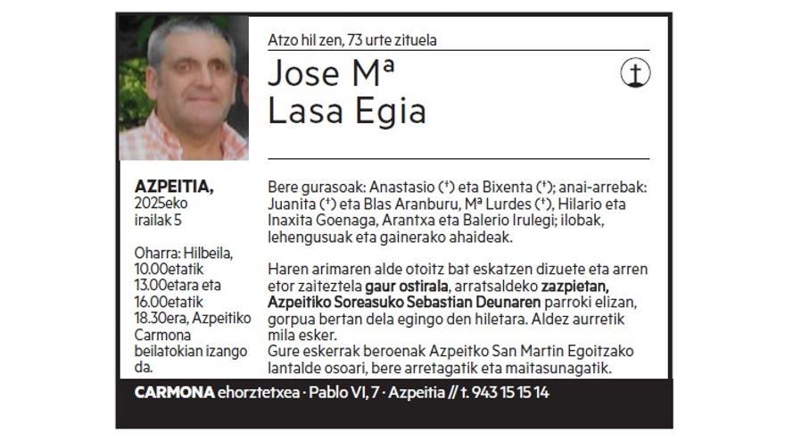 JOSE Mª LASA EGIA