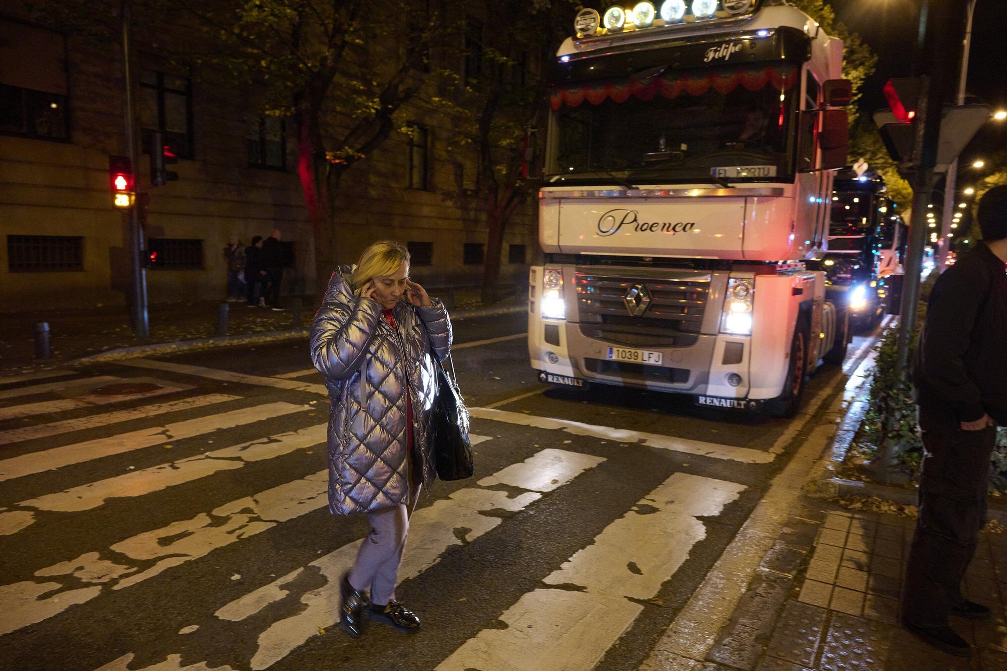 Una camionada irrumpe las calles de Pamplona
