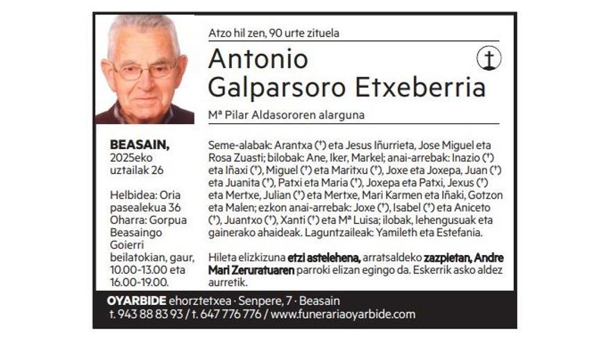 Antonio Galparsoro Etxeberria