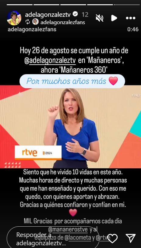 Adela González repasa su año en 'Mañaneros'