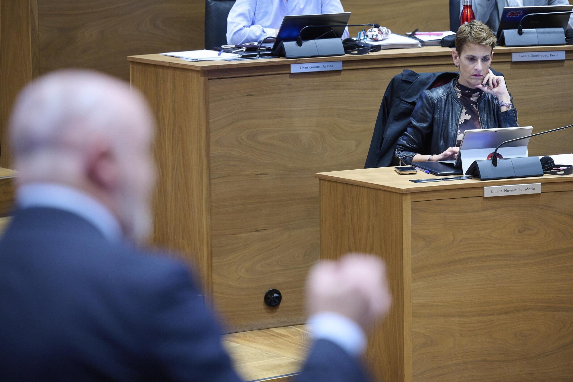 Fotos del pleno del Parlamento de Navarra de este 6 de noviembre