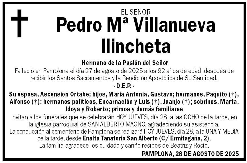Pedro Mª Villanueva Ilincheta