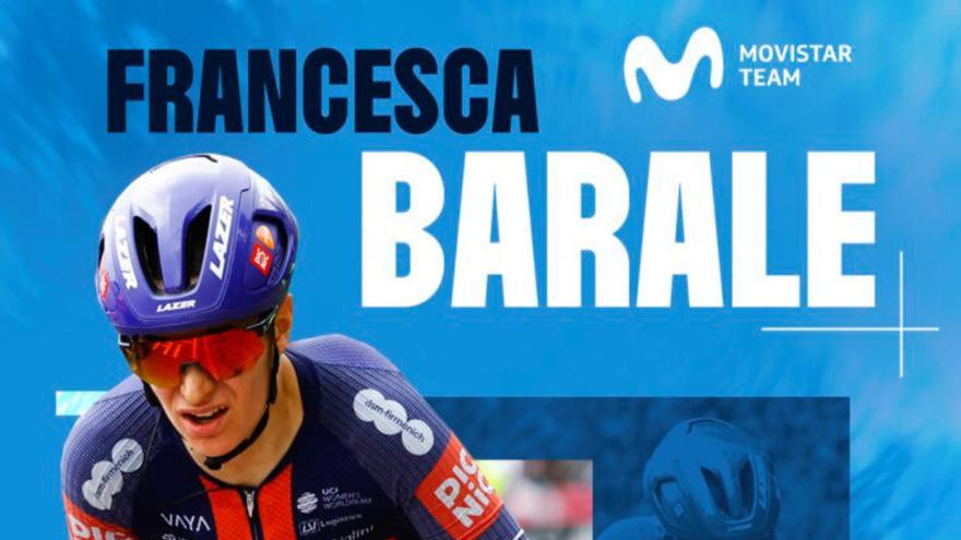 La italiana Francesca Barale ficha por el Movistar Team por tres temporadas
