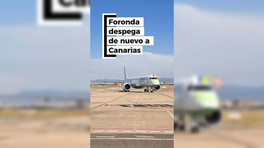 VÍDEO: Foronda despega de nuevo a Canarias