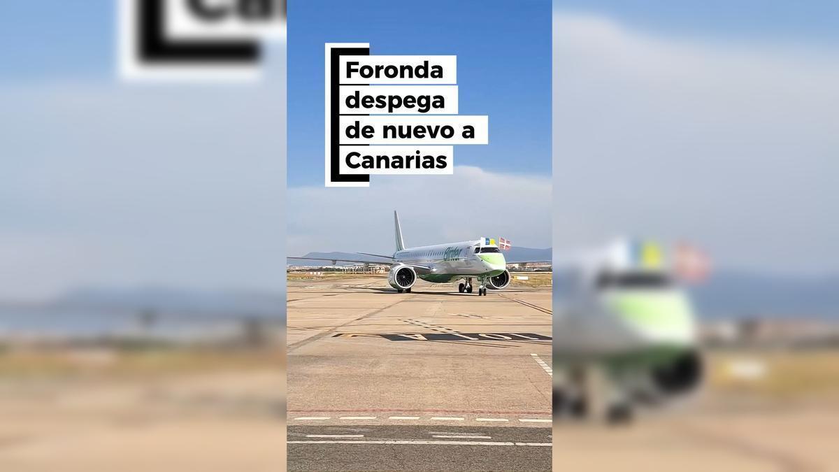 Foronda despega de nuevo a Canarias en una temporada de verano que se anticipa de récord de actividad