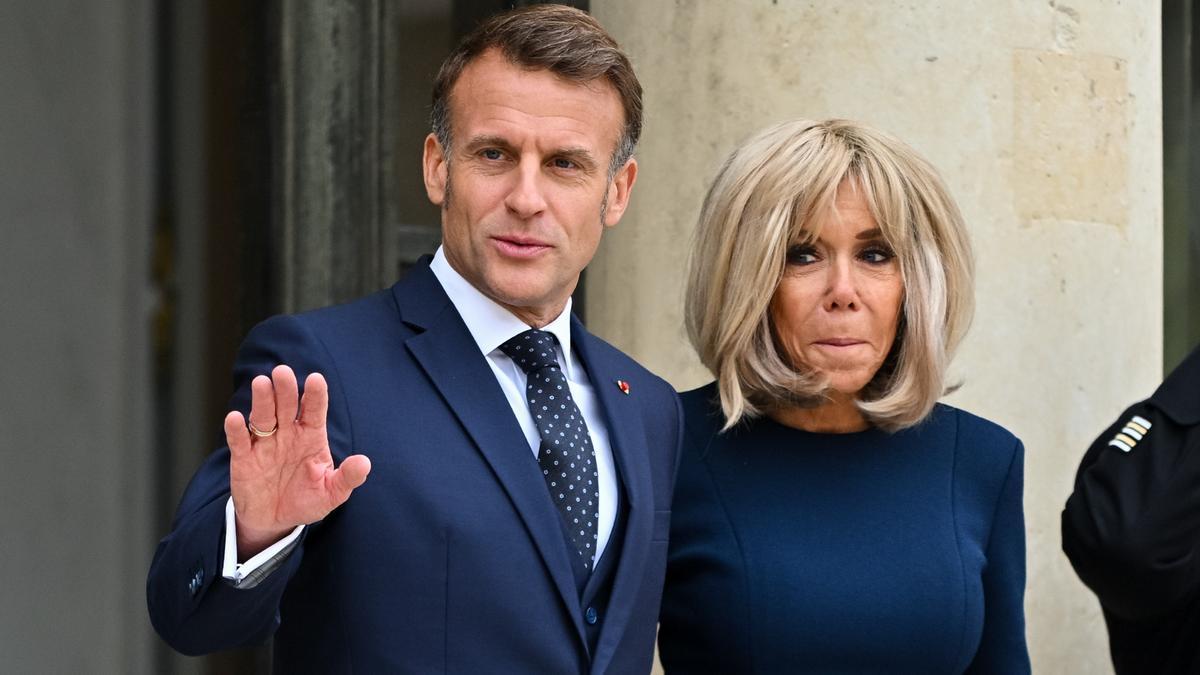 El presidente francés, Emmanuel Macron, y su esposa, Brigitte Macron. El presidente francés, Emmanuel Macron, y su esposa, Brigitte Macron.