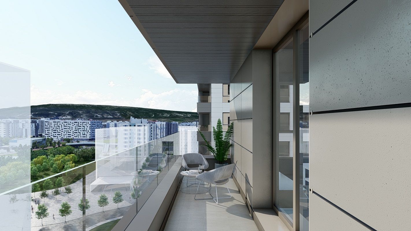 Terraza de la promoción Zabalgana Homes.
