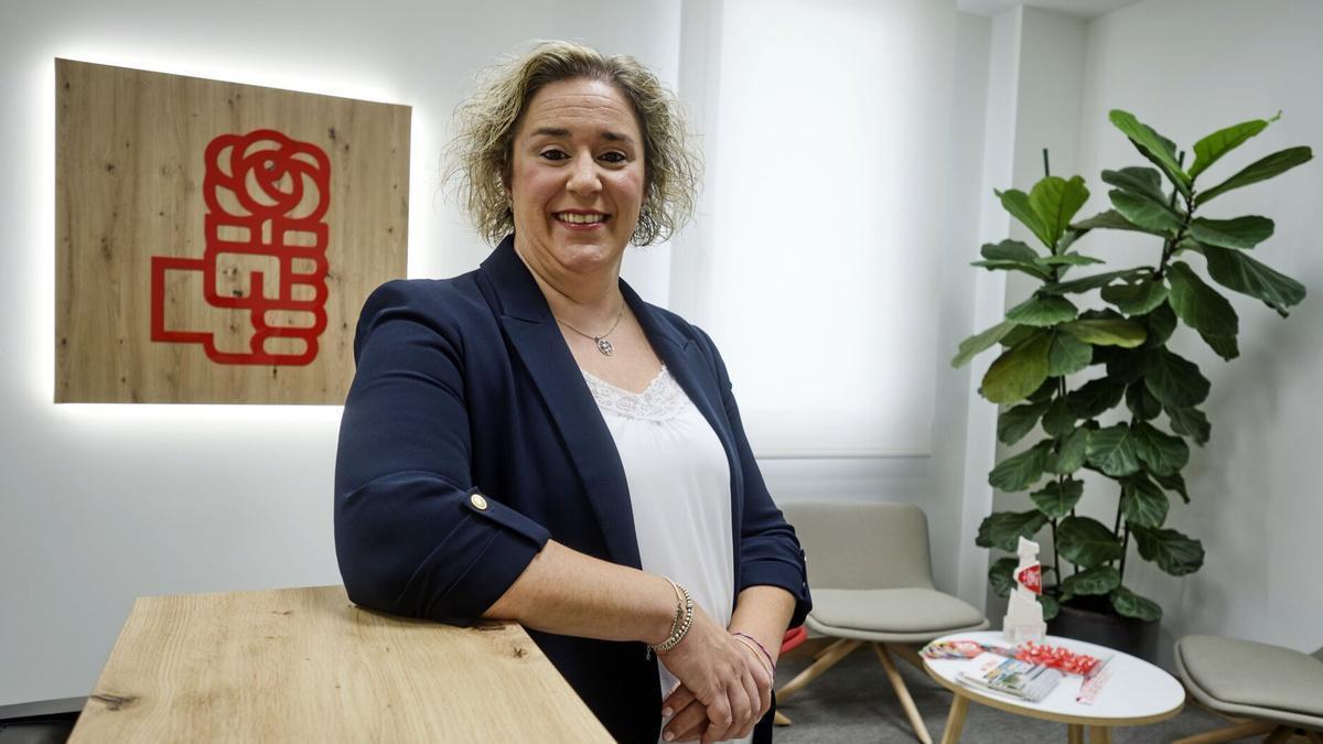 Esther Iso, nueva secretaria de Organización del PSN, durante la entrevista con este periódico.