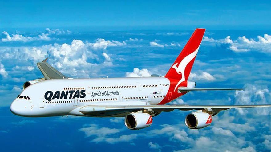 Un avión de la aerolínea Qantas.