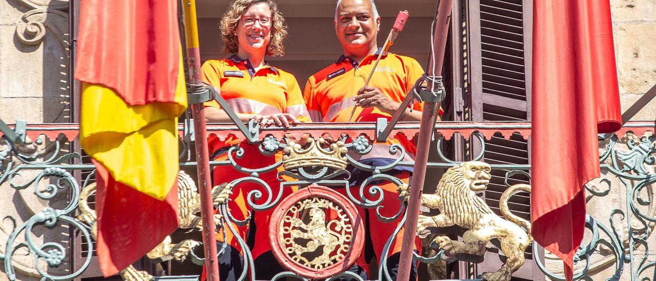 Fotos de la representación de la Subdirección de Urgencias de Navarra, que lanzará el Chupinazo de San Fermín 2026