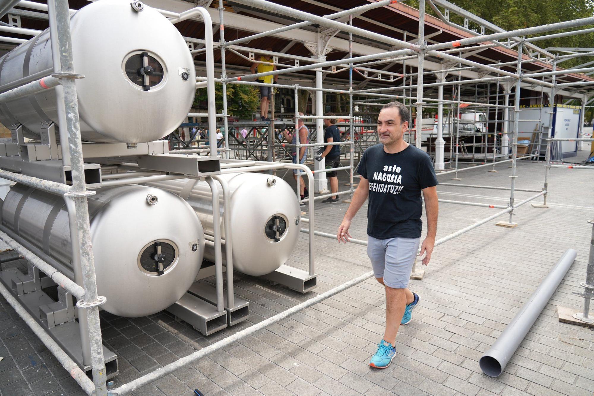 En imágenes: los barriles de cerveza que harán Aste Nagusia más sostenible