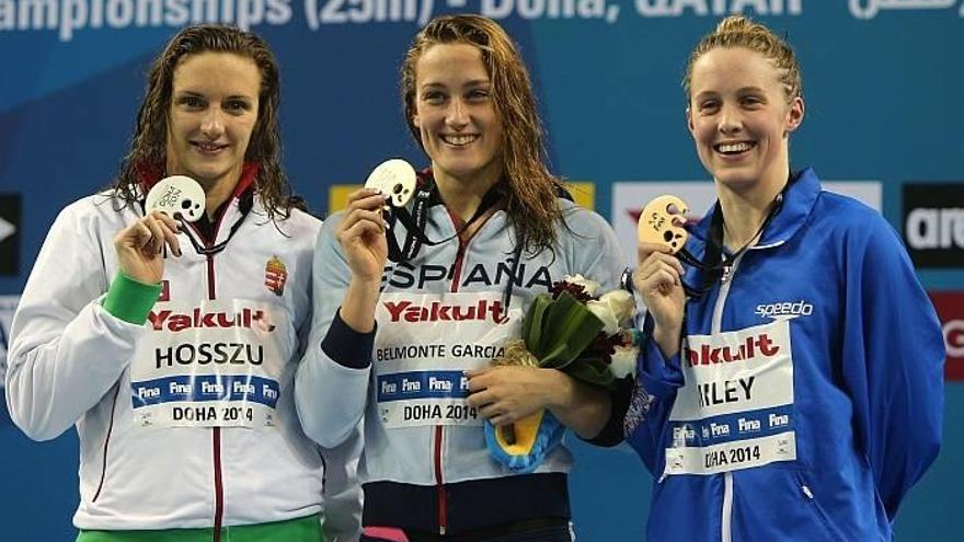 Mireia Belmonte, el podio de Doha