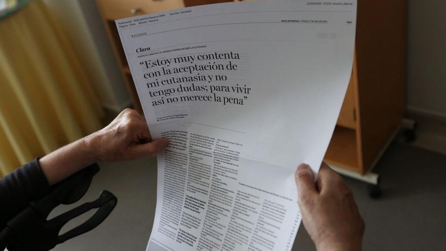 “Estoy muy contenta con la aceptación de mi eutanasia y no tengo dudas; para vivir así no merece la pena”