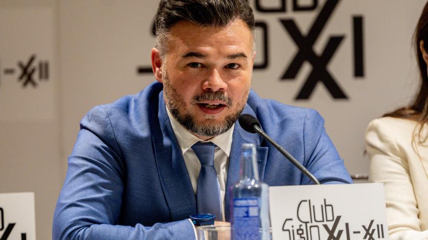 La izquierda saluda el gesto de Rufián de liderar un frente amplio