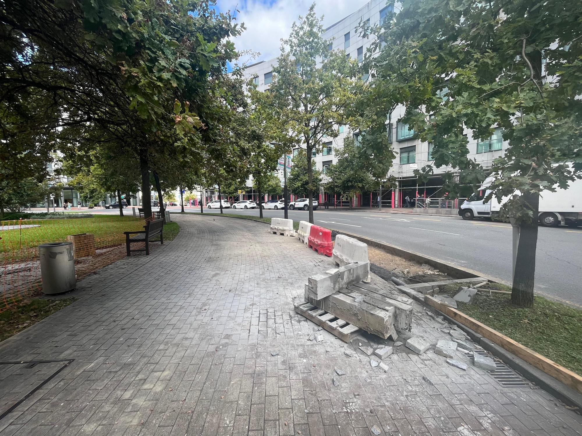 Obras en la Plaza Euskadi de Bilbao