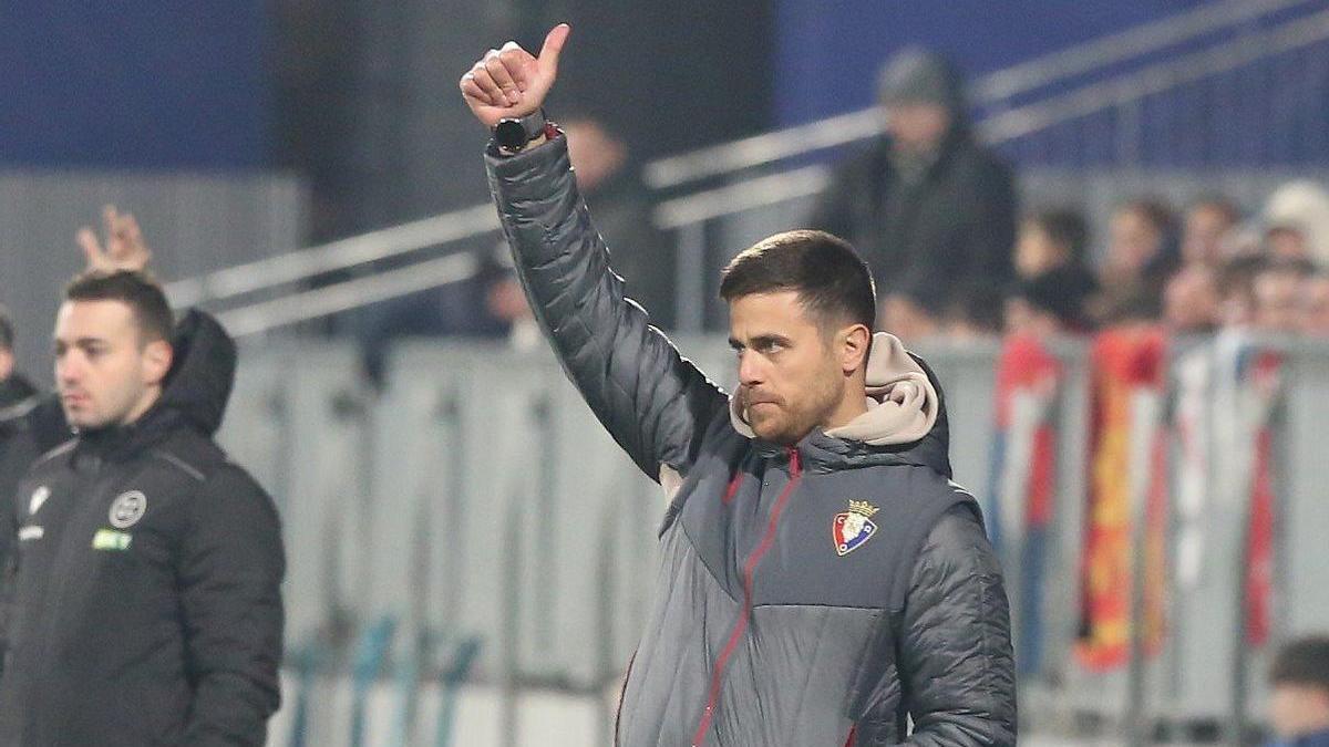 Alessio Lisci, en el partido CD Ebro-Osasuna